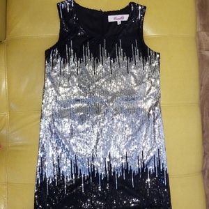 Sequined tank cocktail dress